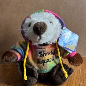 Shedd Aquarium Tie Dye Hoodie Otter Plush The Petting Zoo Aquatic Collection